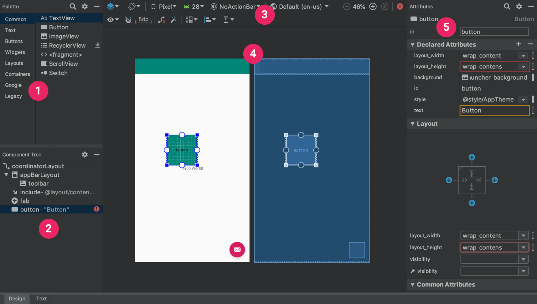 Layout editor. Layout Android Studio. Constraint Layout Android Studio. Layout & editing. Android Kotlin Tab Layout Design Dots.