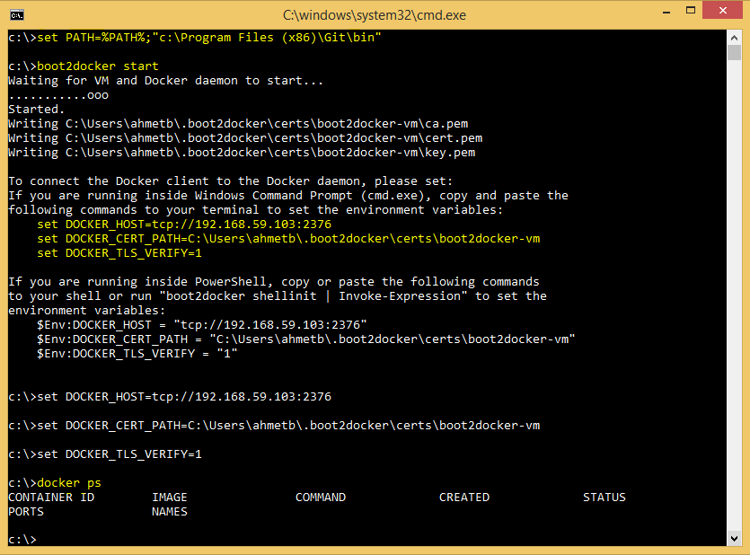 Run docker daemon. For cmd. Set Path cmd Windows. Docker Windows Commands. Stdout cmd.