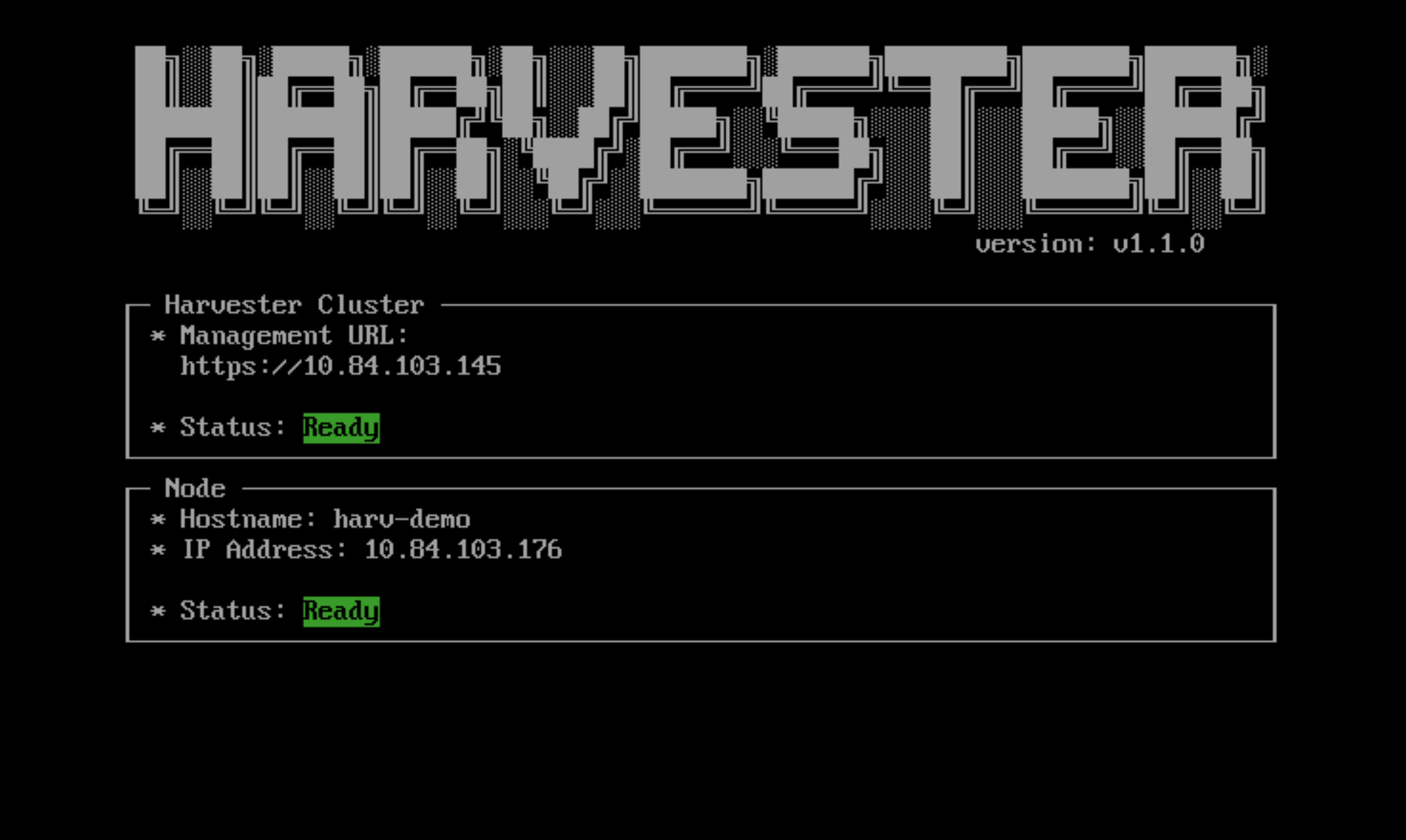 安装 管理地址 《Harvester v1.1 中文文档》 书栈网 · BookStack