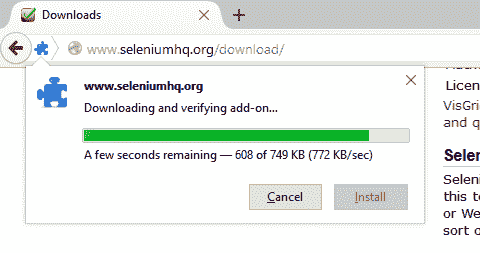 Downloading Selenium IDE